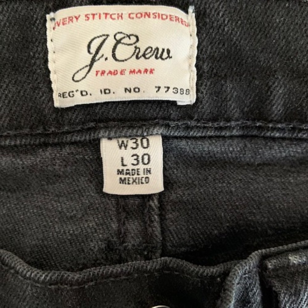 J. Crew 484 slim fit black jeans 30x30